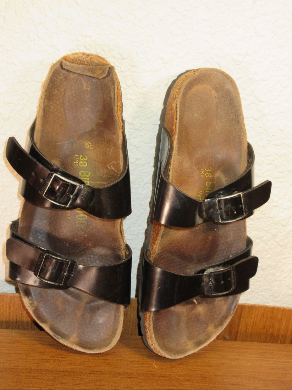 Birkenstock Kids Dark Brown Double-Buckle Slide Sandals